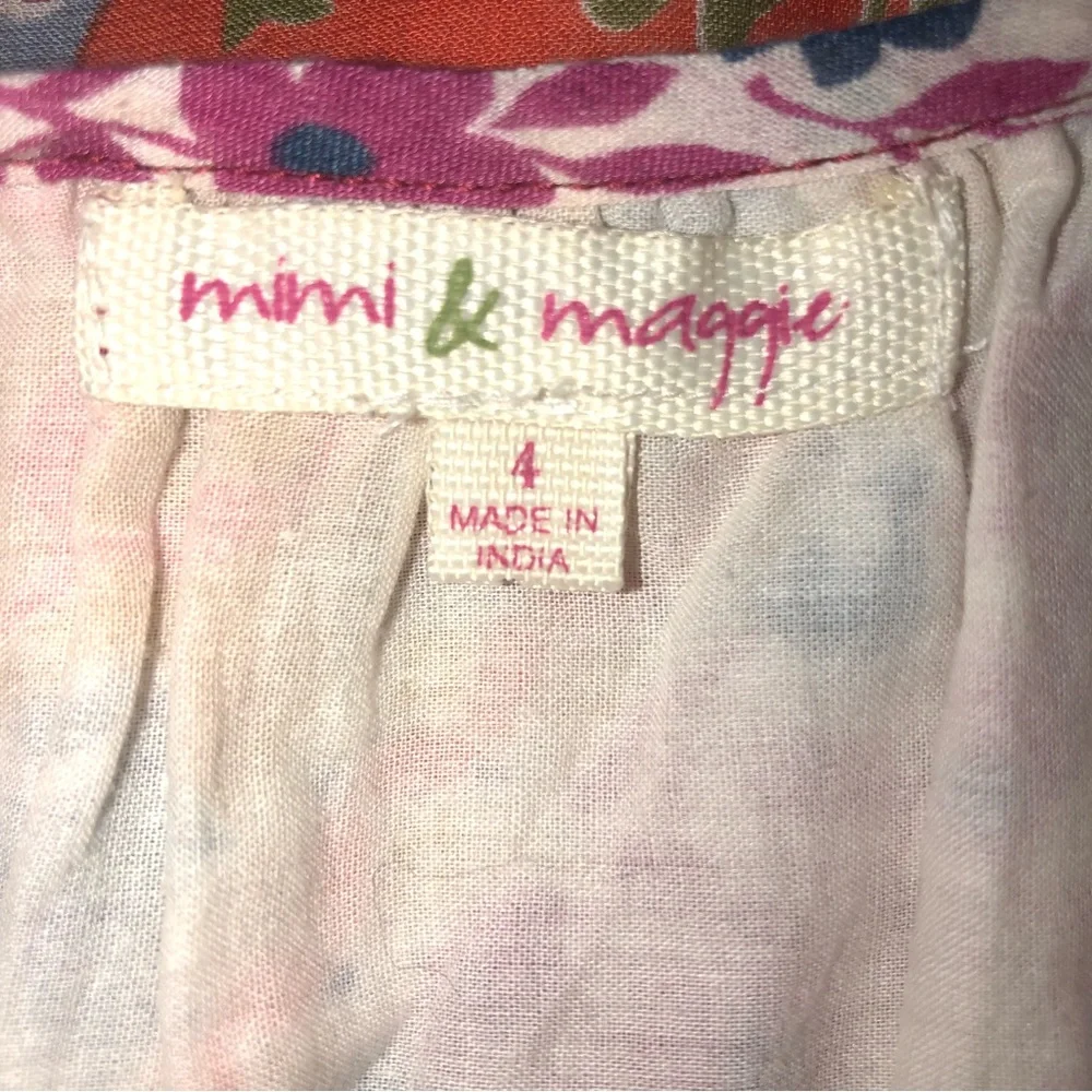 Mimi & Maggie Multi Print Florals Handkerchief Patchwork Dress Size 4